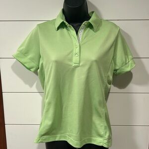 Green polo golf shirt